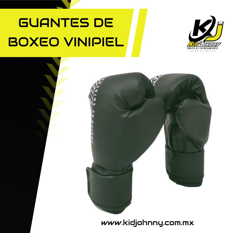Guantes negros KIDJOHNNY como equipo de protección para boxeo
